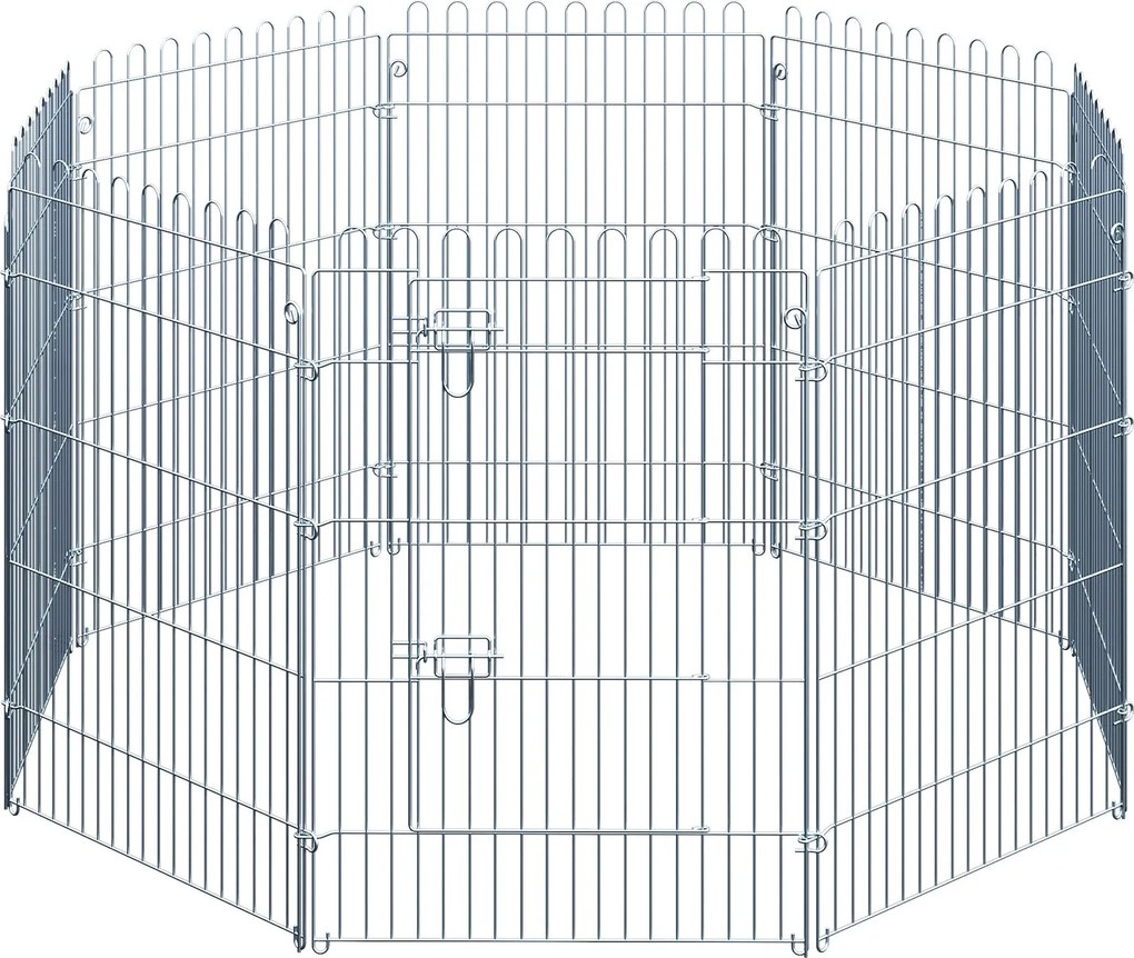 PawHut Puppy Playpen - Kutya Játszótér és Kiskutya Kerítés 8 részes B63 x H91 cm | Aosom