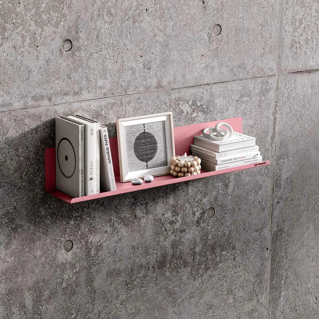 Fali polc JOANNE 700 mm, Fresh Style: púderrózsaszín