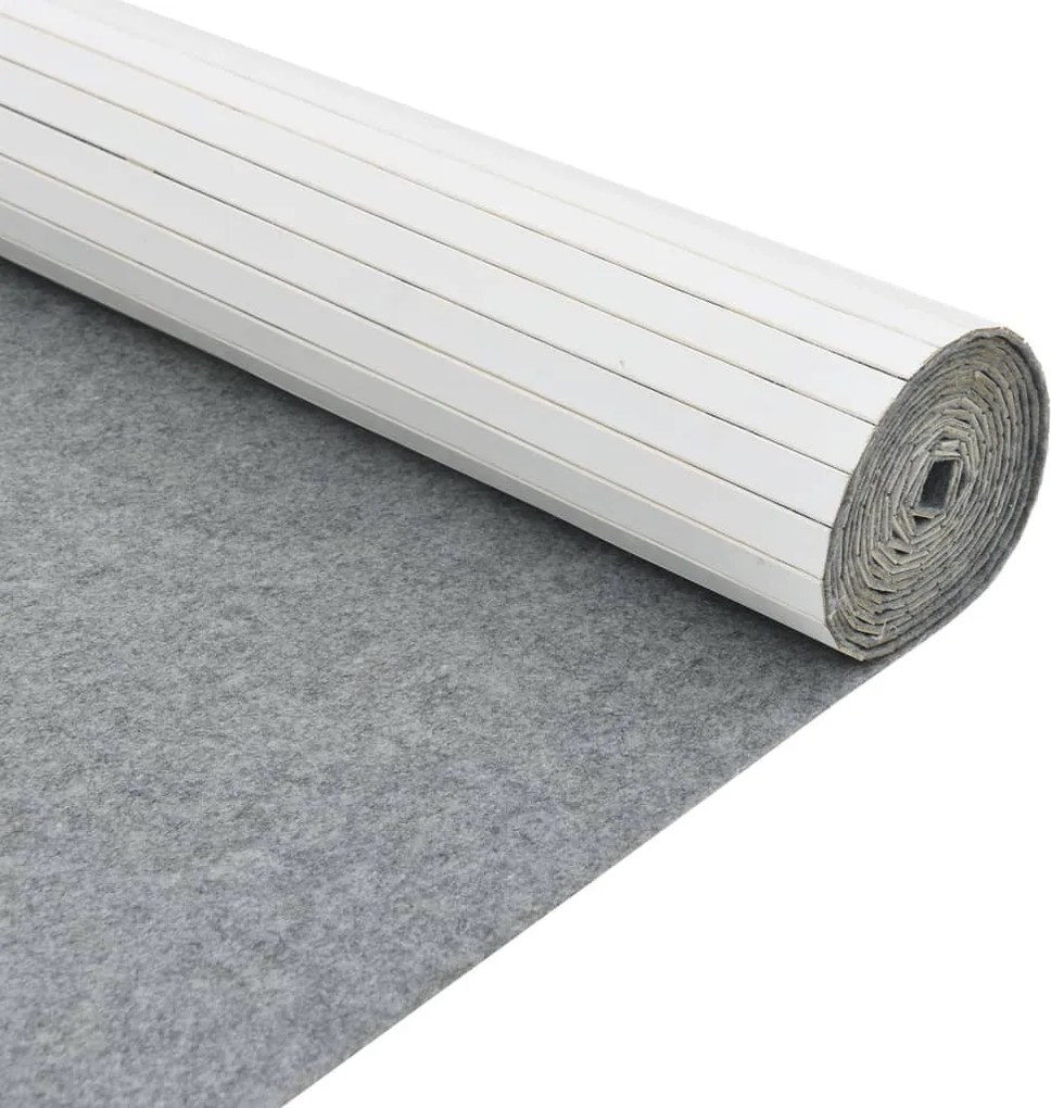 Fehér bambusz térelválasztó szélessége 600 cm magassága 165 cm