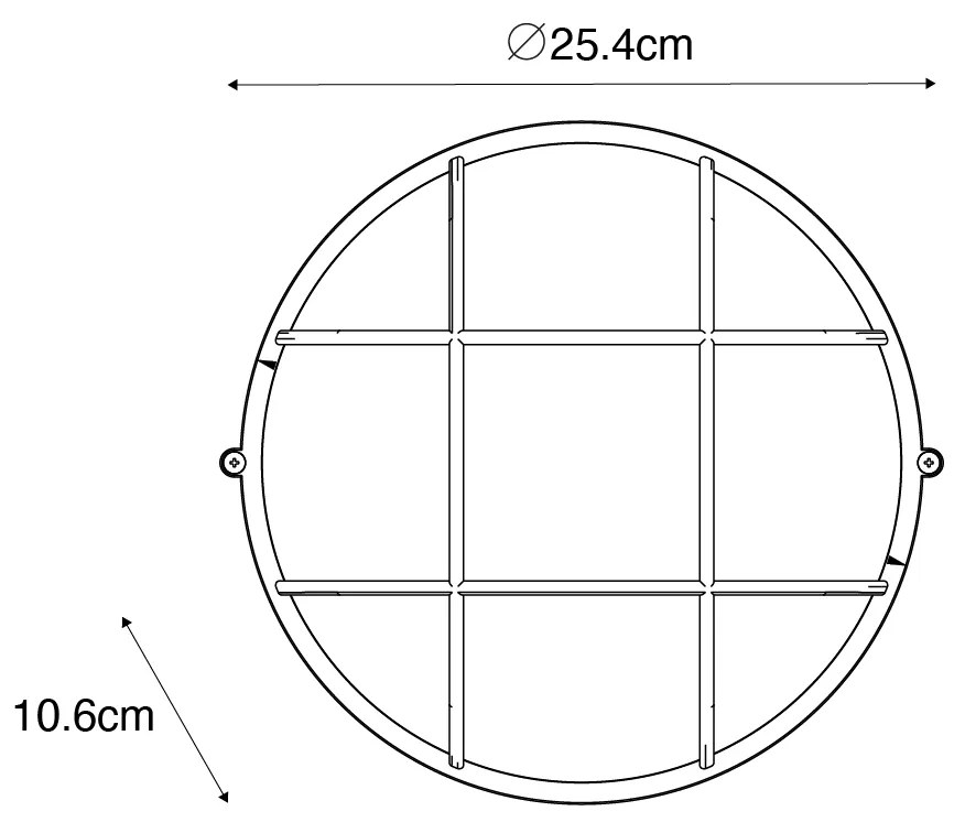 Ipari kültéri fali lámpa antik arany IP44 - Hanneke
