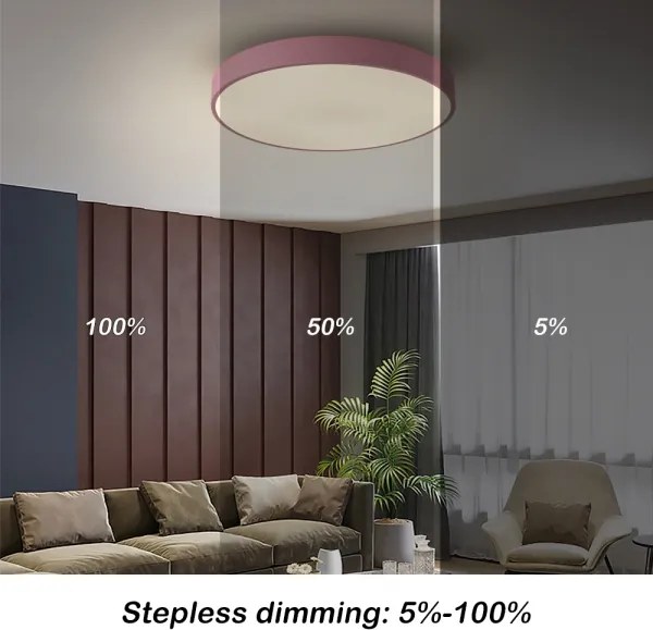 Brilagi - dimmelhető LED mennyezeti lámpa POOL LED/60W/230V 3000-6000K 50 cm rózsaszín+Távirányító