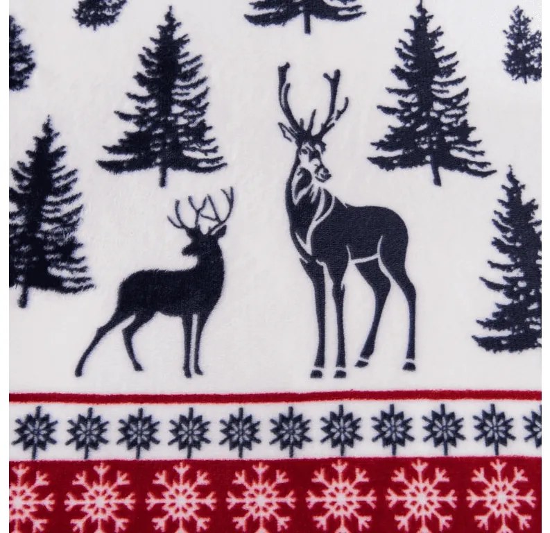 Mikroplüss TWINKLE CHRISTMAS ágyneműhuzat szett színes + Mikroplüss lepedő SOFT 90x200 cm fehér, egyszemélyes