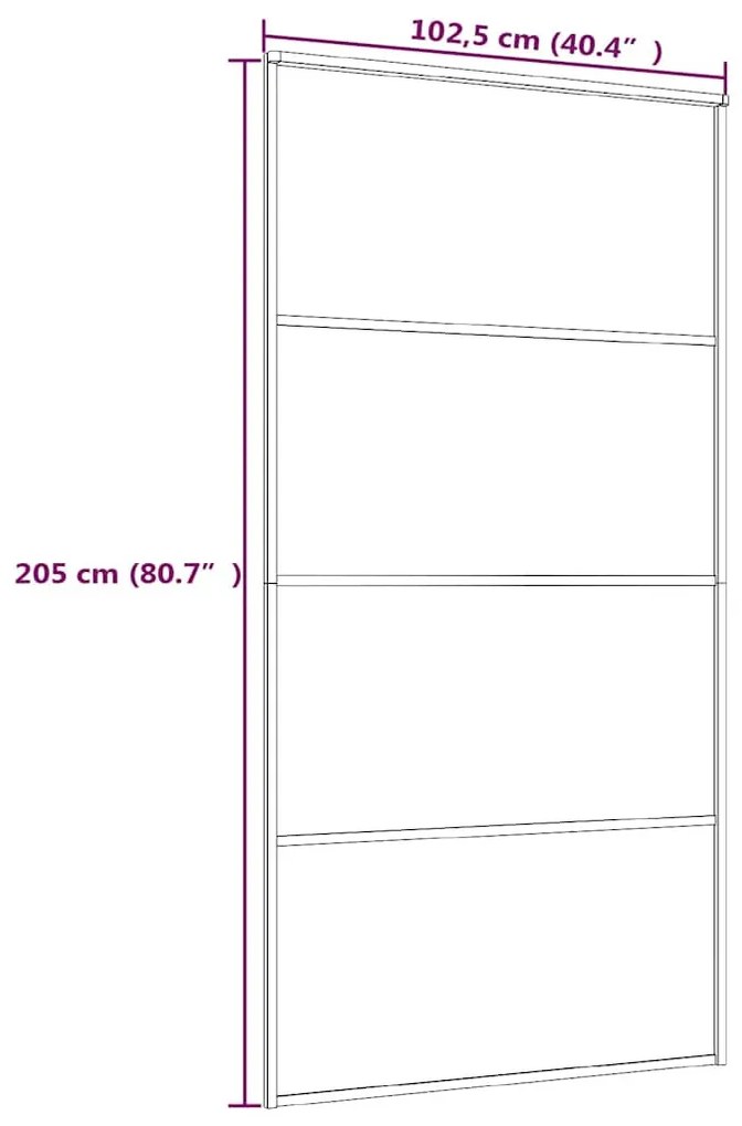 fekete matt ESG üveg és alumínium tolóajtó 102,5x205 cm