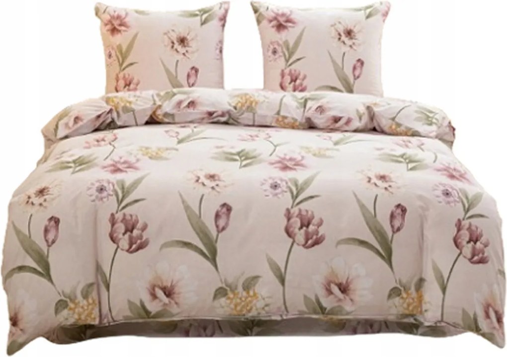 Ágynemű garnitúra 140x200 Pamut szatén 70x80 párnahuzat Puha Mintás