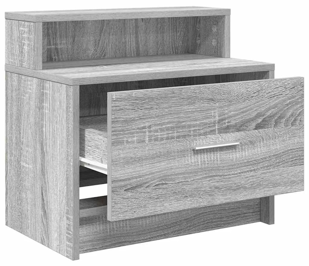 éjjeliszekrények fiókos 2 db szürke sonoma 51 x 31 x 47 cm