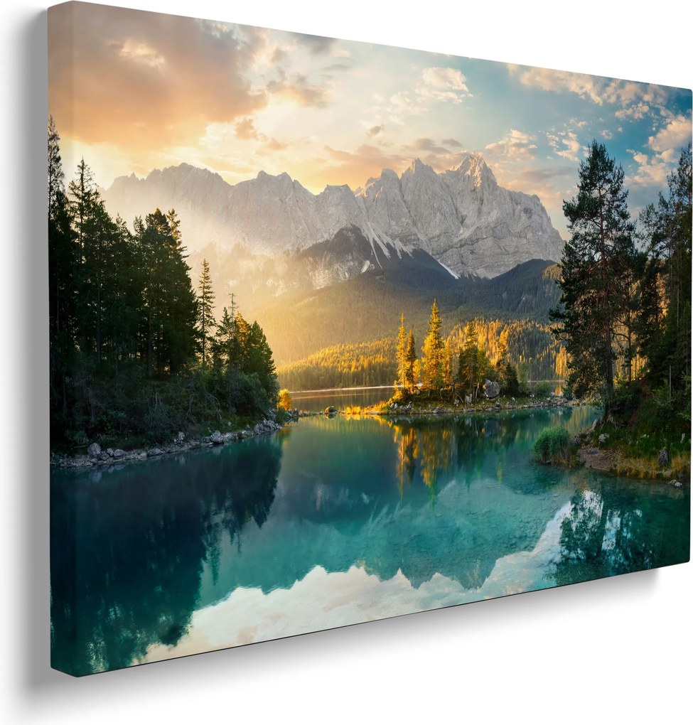 Hegyi tó vászonkép lengyel hegyek táj beltéri 40x30 cm