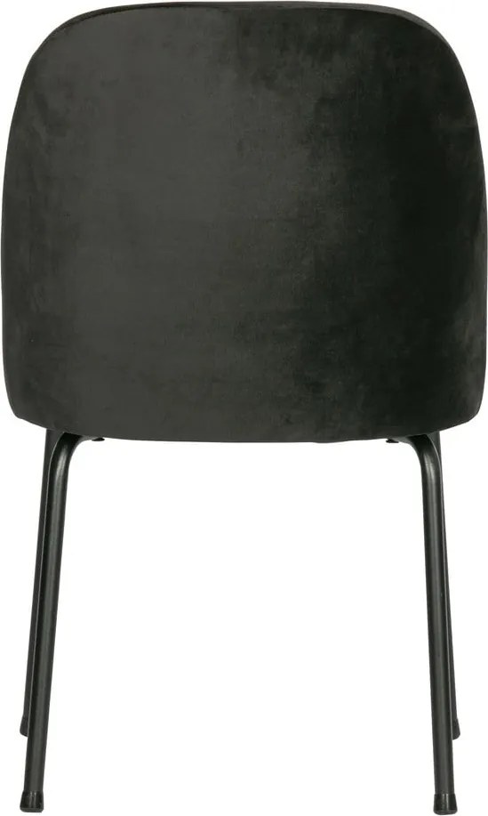 Fekete bársony étkezőszék szett 2 db-os Vogue – WOOOD