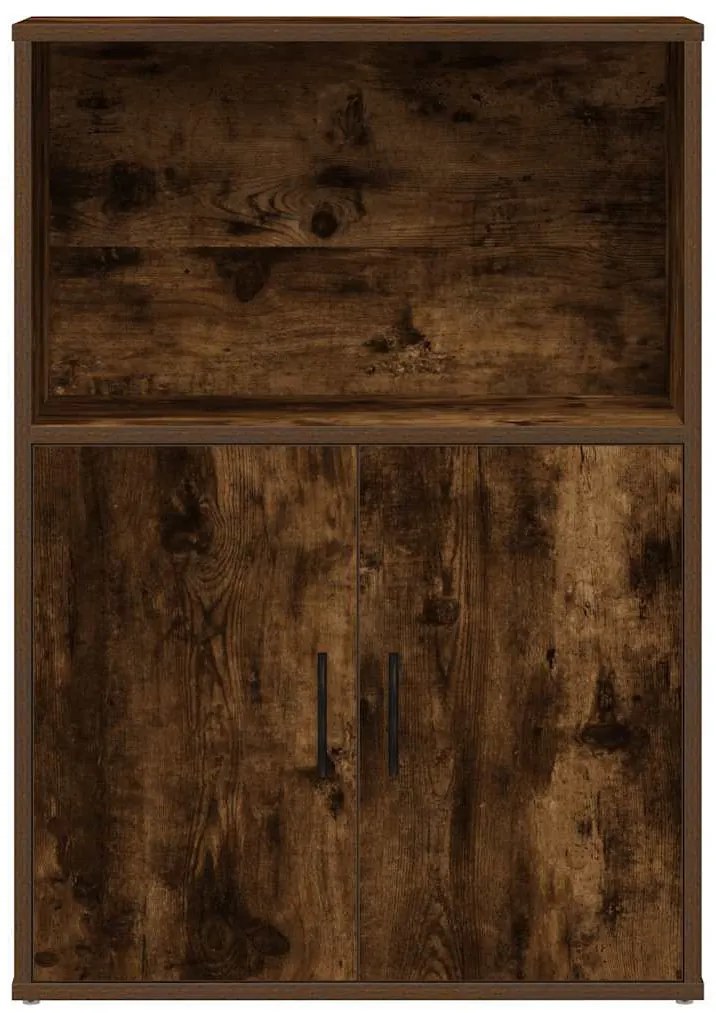 füstös tölgy színű szerelt fa könyvszekrény 60x24x85 cm