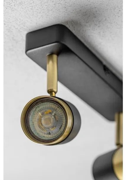 Lámpa Mennyezeti lámpatest ORIO, aluminium, 24.0x5.5x14.0 , IP20, 2*GU10, max. 50W, kör, fekete