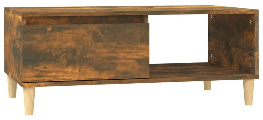 Füstös tölgy színű fatermék dohányzóasztal 90x50x36,5 cm