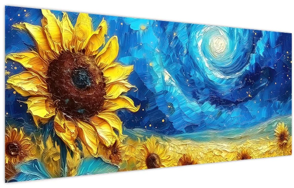 Kép - Festés napraforgó (120x50 cm)