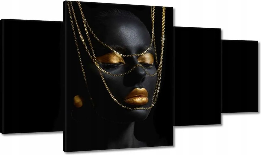 Vászonkép 160x90 Arannyal bevont fej