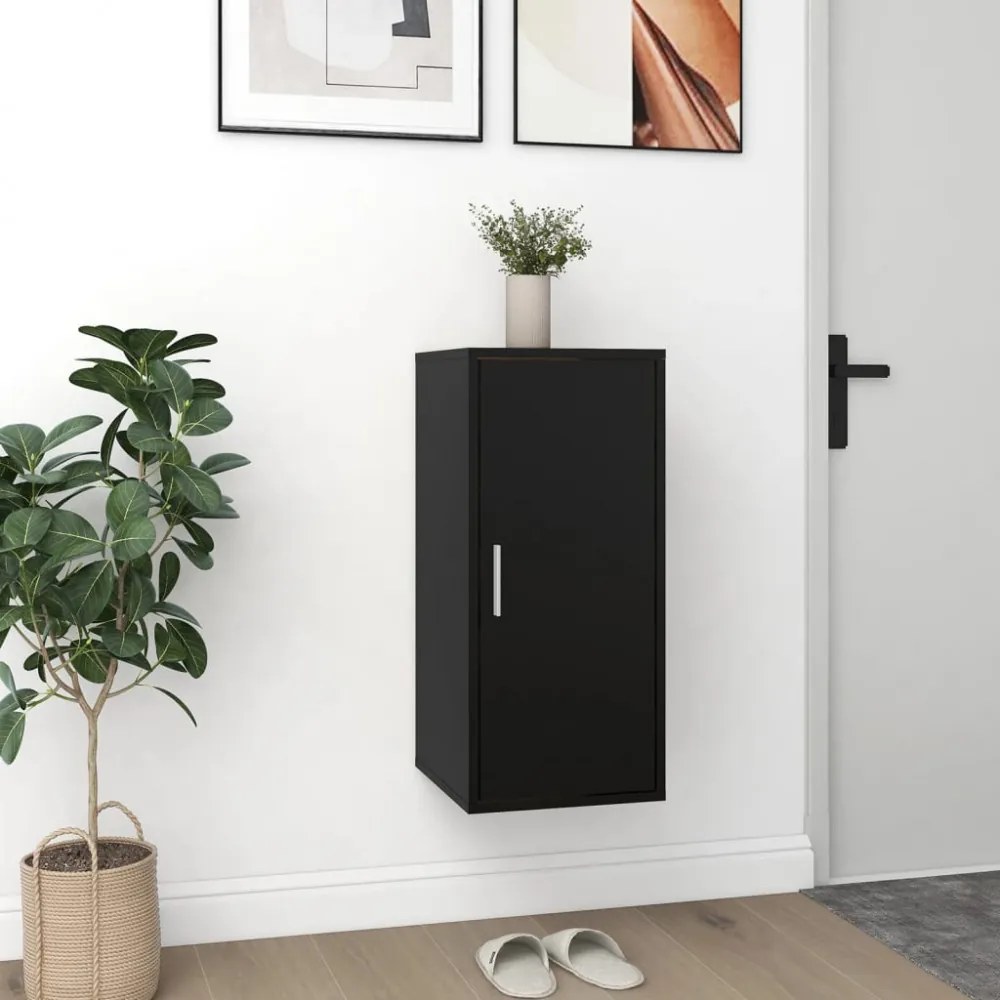2 db fekete forgácslap cipősszekrény 32 x 35 x 70 cm