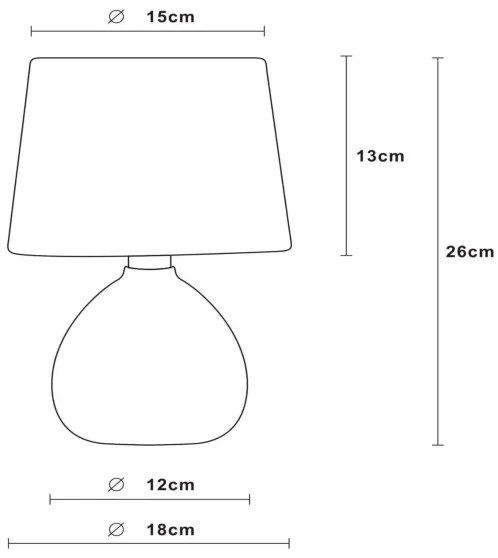 Lucide 47506/81/43 - Asztali lámpa RAMZI 1xE14/40W/230V 26cm