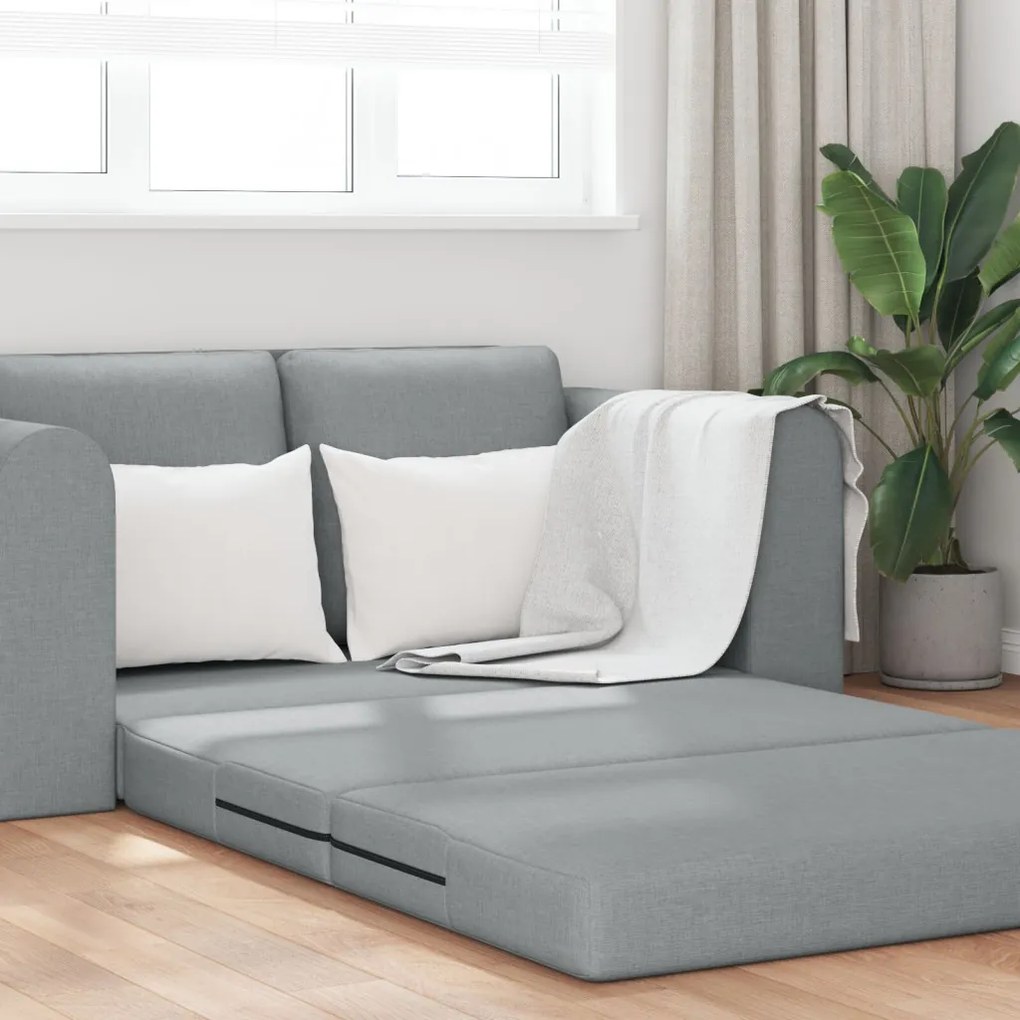 Floor Sofa Bed 2 az 1-ben Világosszürke 148x71x83 cm Bútor