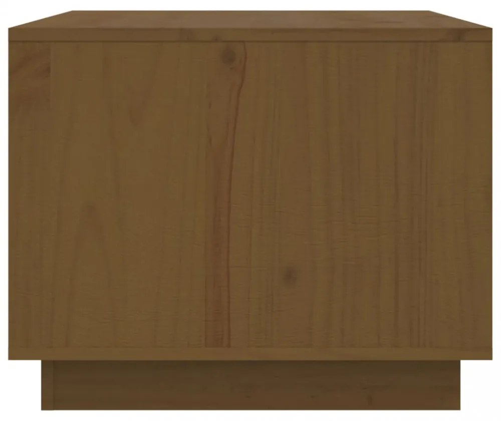 vidaXL mézbarna tömör fenyőfa dohányzóasztal 80 x 50 x 40 cm