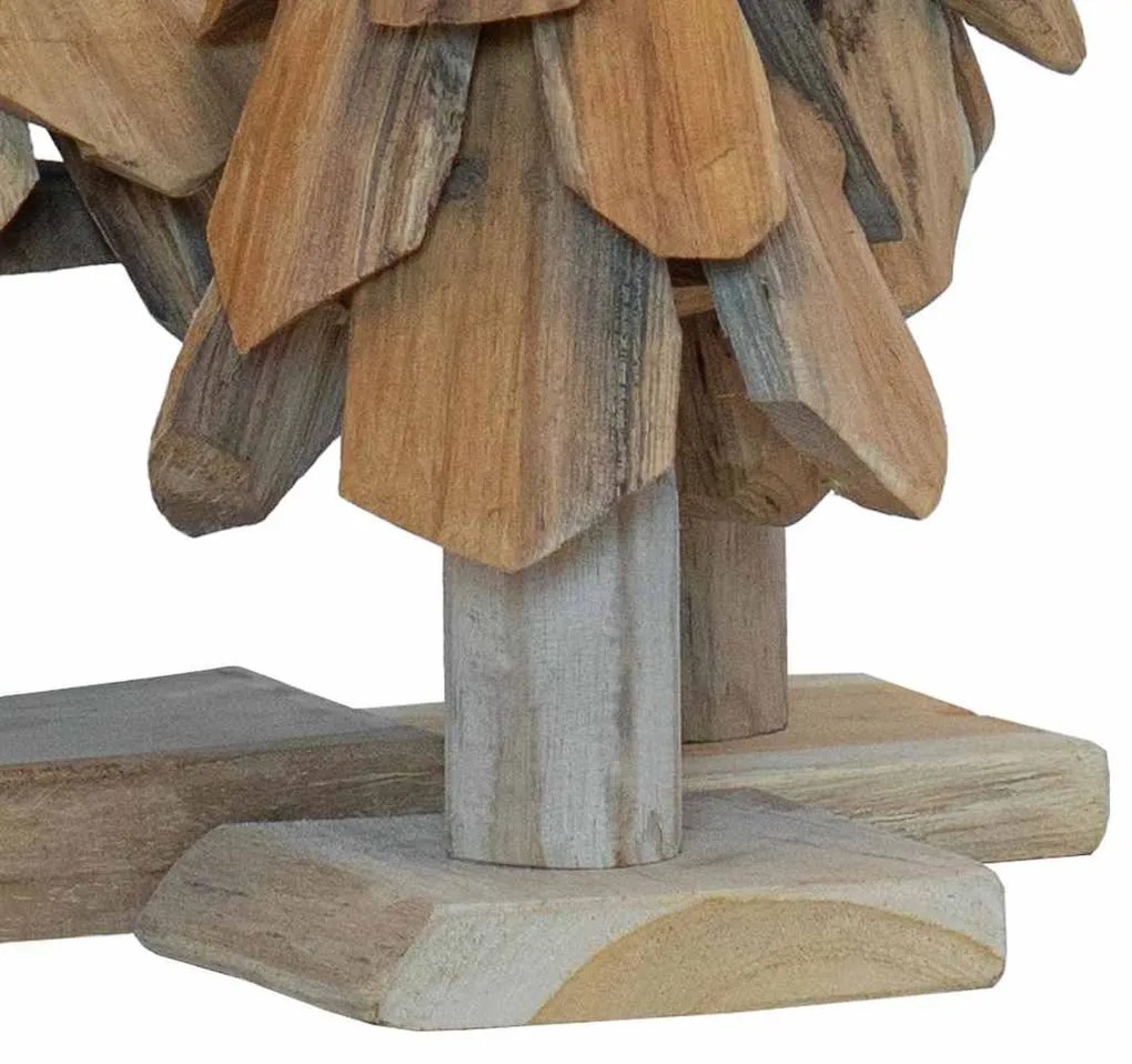 Karácsonyfa állvánnyal 3 pcs Barna Tömör tíkfa