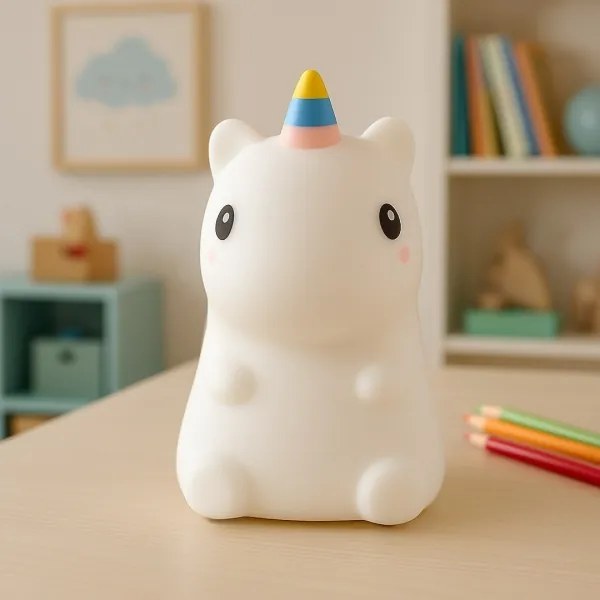 LED RGBW, fényerőszabályozható, újratölthető gyermek éjszakai lámpa UNICORN LED/1W/5V 1200 mAh