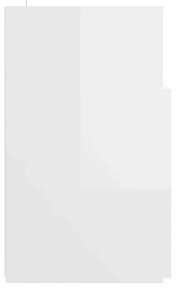magasfényű fehér TV-szekrény LED lámpákkal 120 x 30 x 50 cm