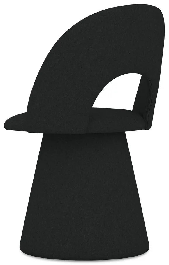 Fekete kárpitozott étkezőfotel Kalo – Makamii