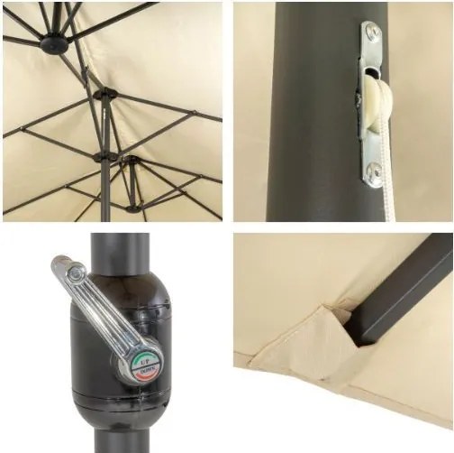 GARTHEN Napernyő XXL Cream Ø465 cm