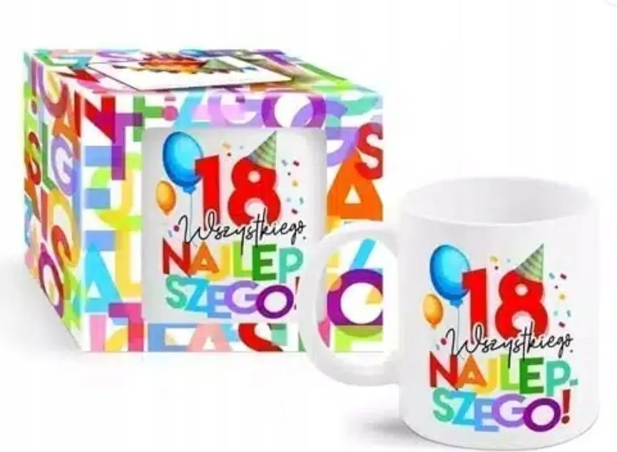 Betűs Bögre Elegáns Ajándék Szülinaposnak 18 Éves Születésnapra