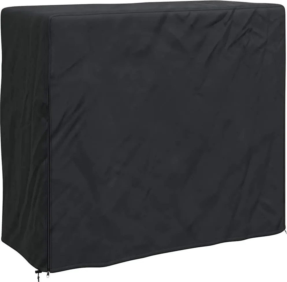 vidaXL Tűzifatartó takaróponyva Fekete 61 x 122 x 106 cm szövet