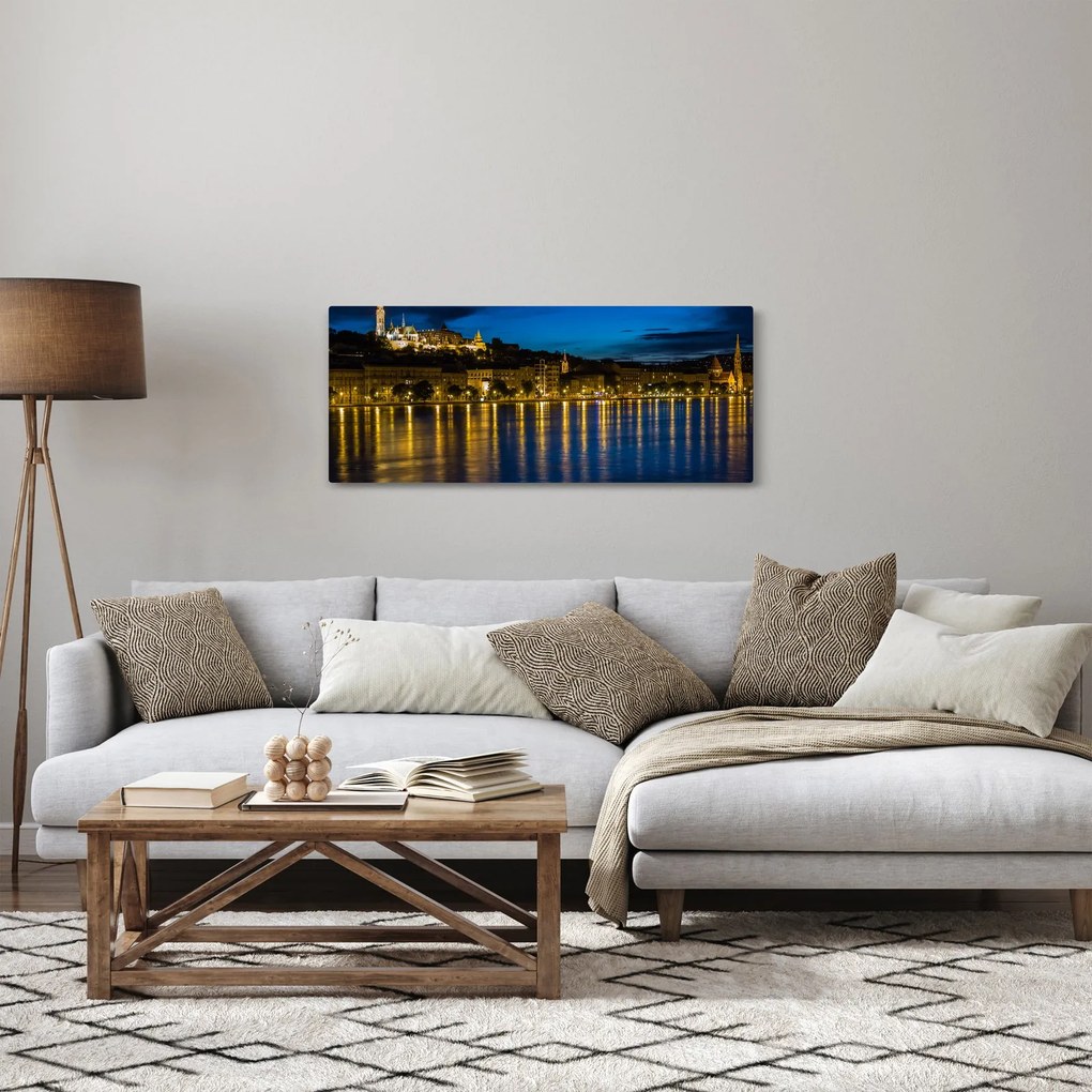 Éjszakai város képe (120x50 cm)