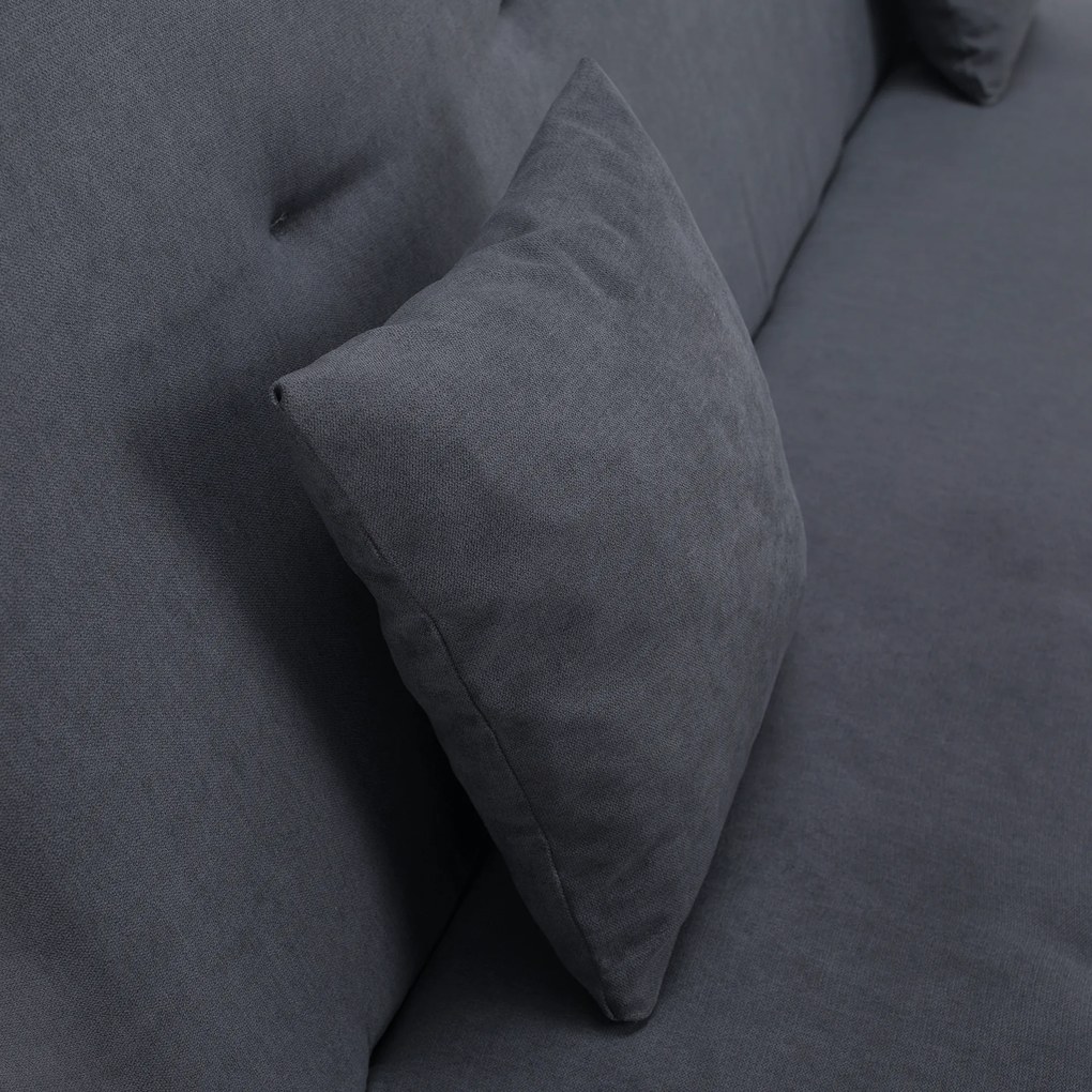 Kihúzható kanapé, szürke, ALADA