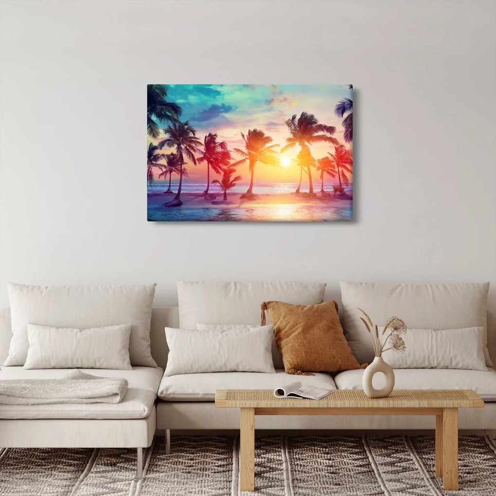 Kép - trópusi naplemente (90x60 cm)