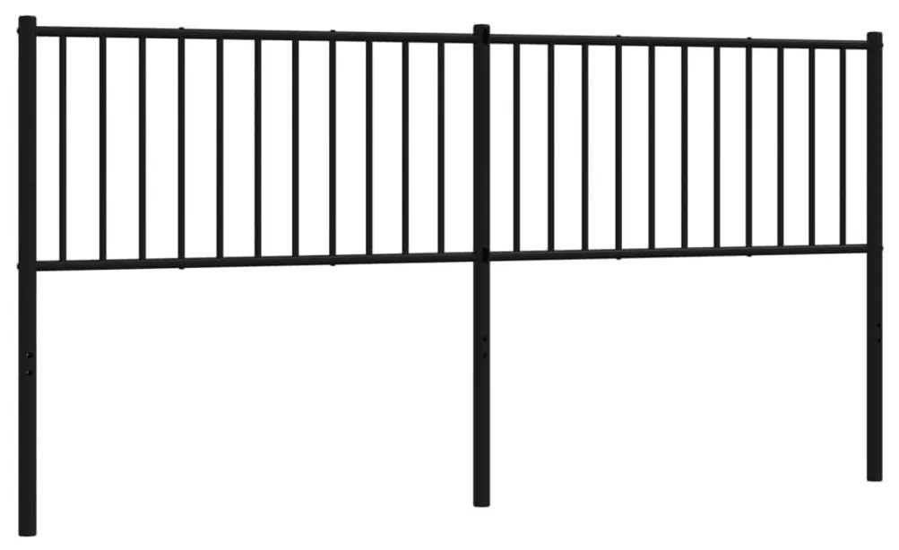 fekete fém fejtámla 180 cm