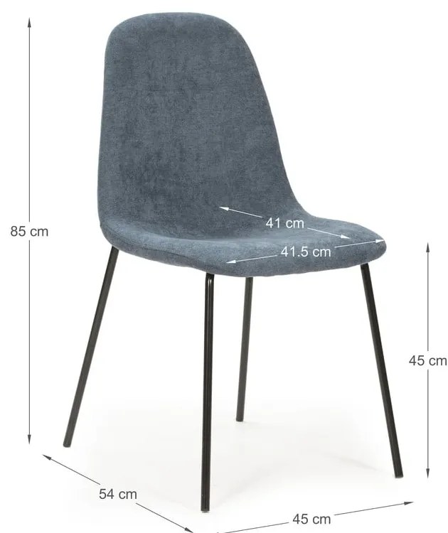 Kék étkezőszék szett 4 db-os Renne – Marckeric