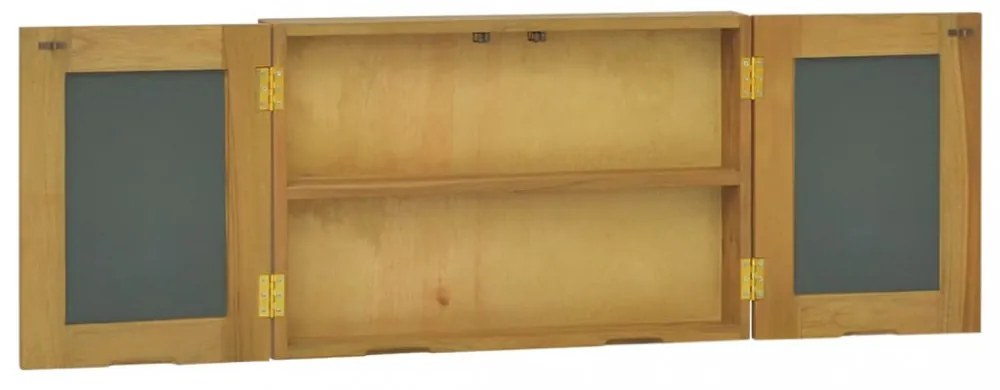 tömör tíkfa tükrös szekrény 60 x 10 x 40 cm