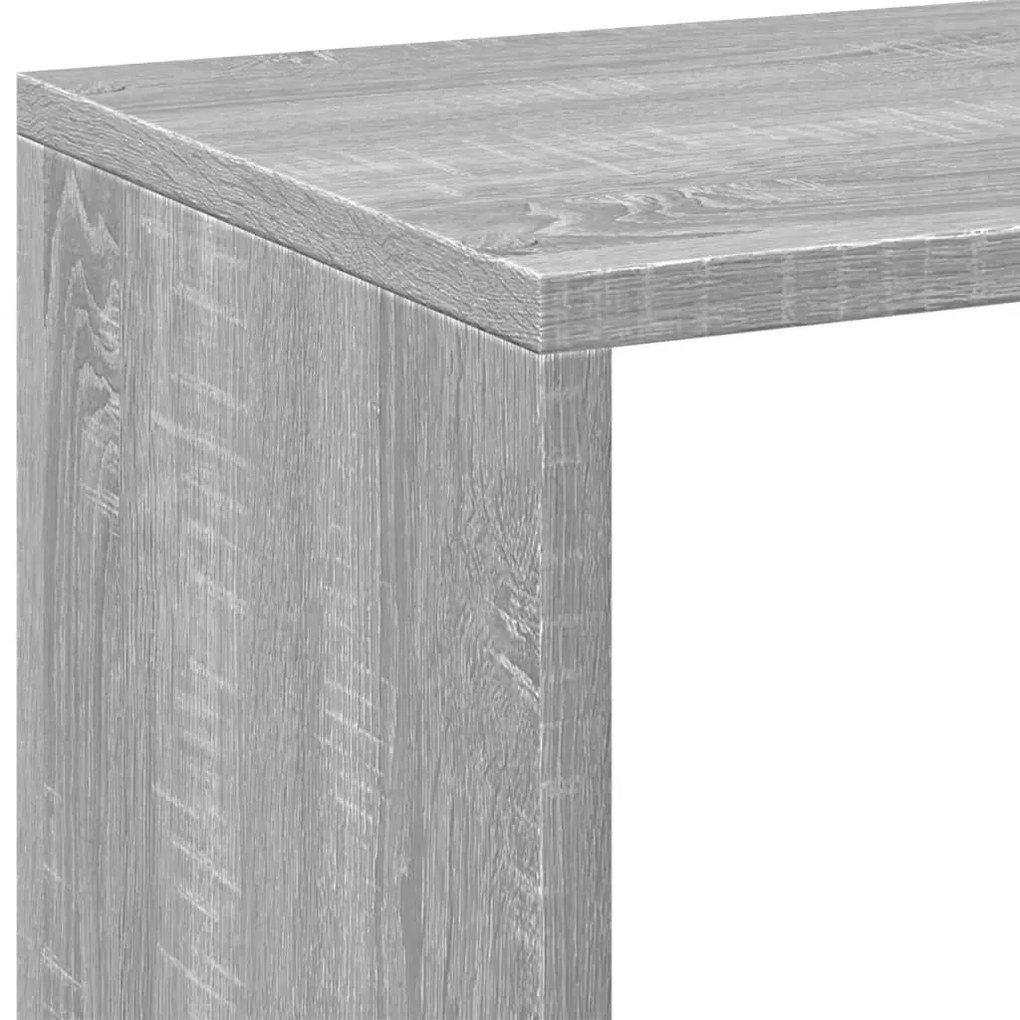 szürke sonoma szerelt fa elválasztó könyvespolc 69,5x29x103,5cm