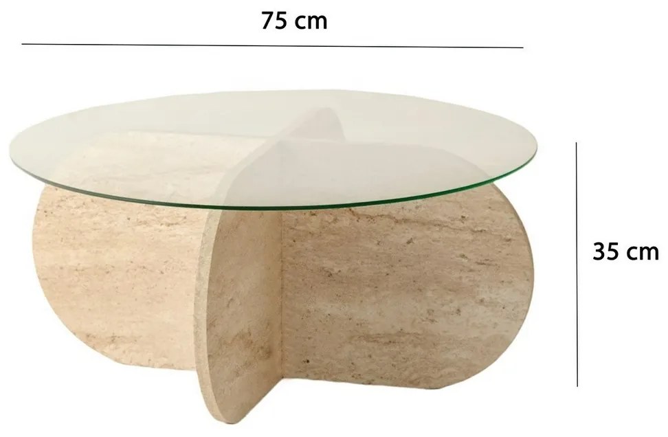 Bubble Travertine konferenciaasztal