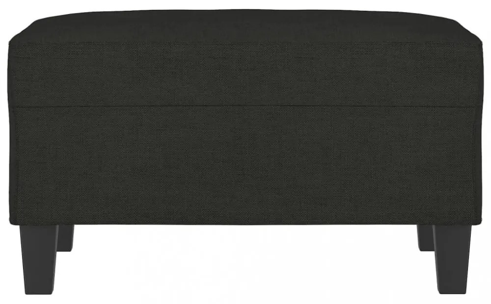 fekete szövet lábzsámoly 70x55x41 cm