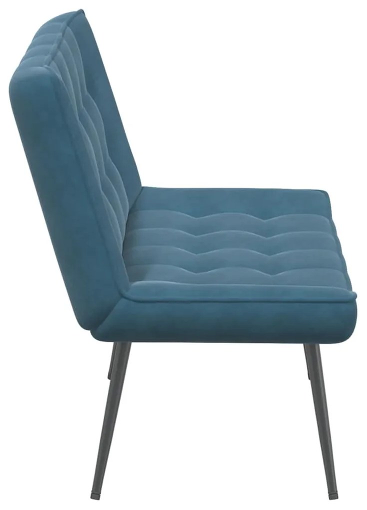 vidaXL kék bársonypad 110 x 74 x 84 cm