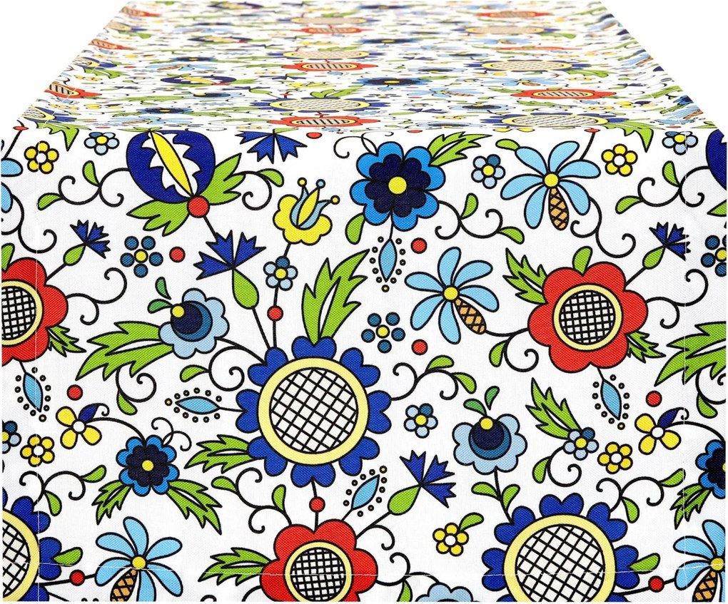 Asztalterítő 40x180 Foltálló Kaszub Fehér 10660