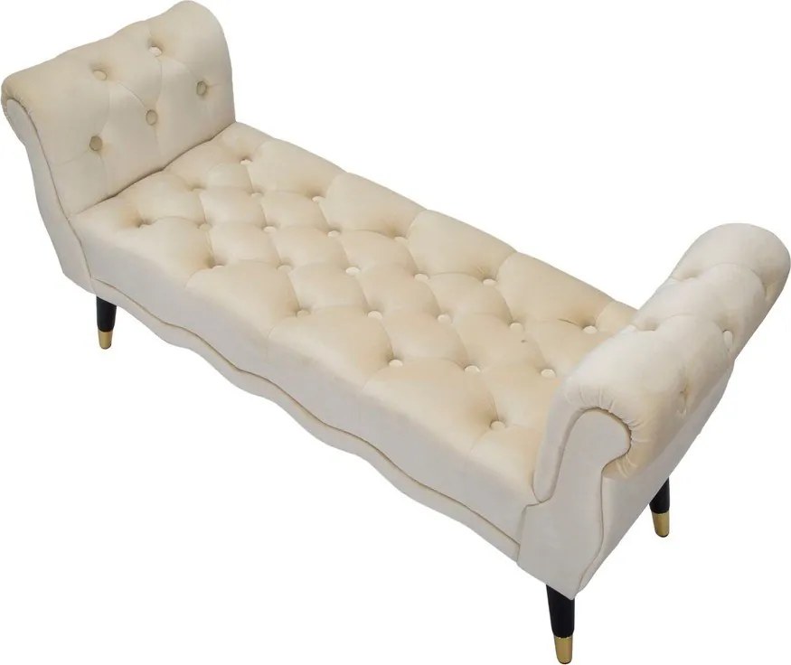 Krémszínű bársony pad Paris – Mauro Ferretti