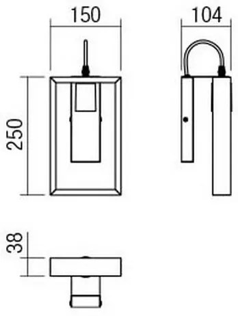 Redo 01-1663 - Fali lámpa TIMBER 1xE27/42W/230V
