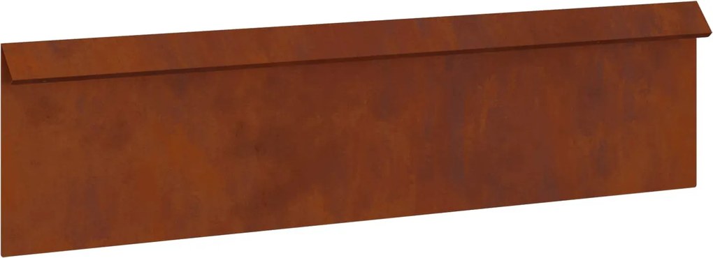 vidaXL Csiga kerítés Rozsdás 100 x 3,5 x 25 cm Időjárásálló acél