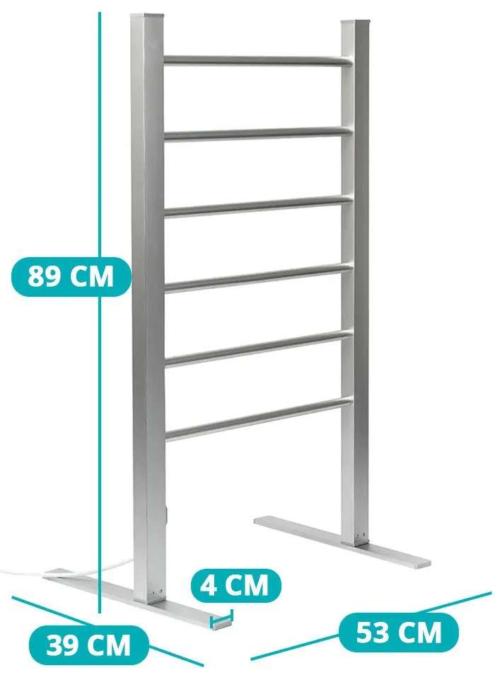 Rácsos elektromos törölközőszárító