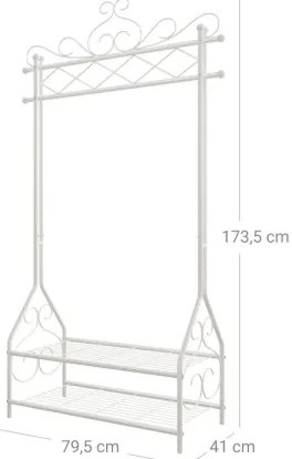 LINEA álló ruhafogas, fehér