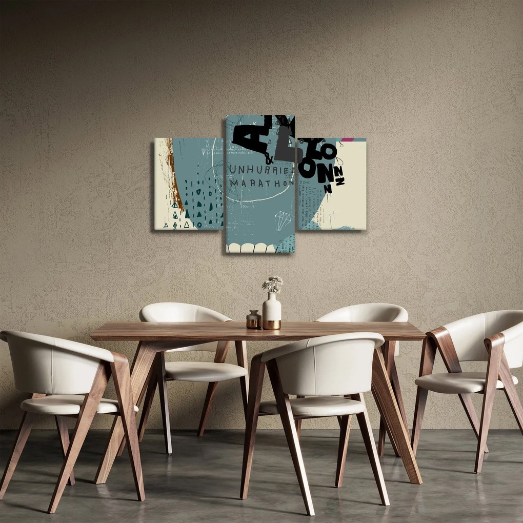 Kép - Repülő léggömb szivárvánnyal (90x60 cm)