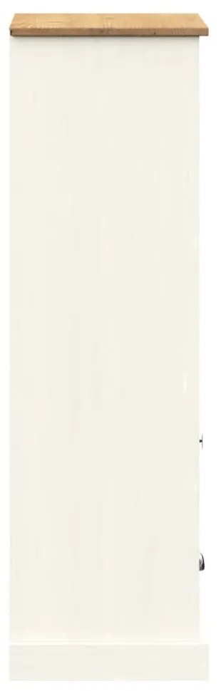 VIGO fehér tömör fenyőfa könyvespolc 60x35x114,5 cm