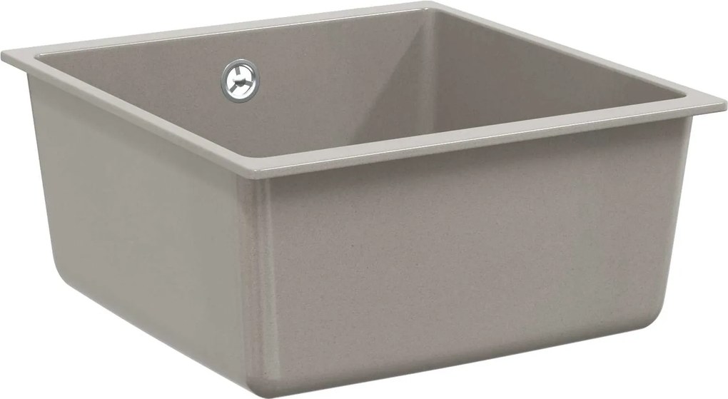 vidaXL Mosogató Szürke 430 x 460 mm 80% Kvarc és 20% Gyanta