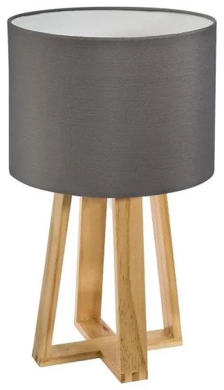 Atmosphera - Asztali lámpa MOLU 1xE27/25W/230V fenyő/szürke