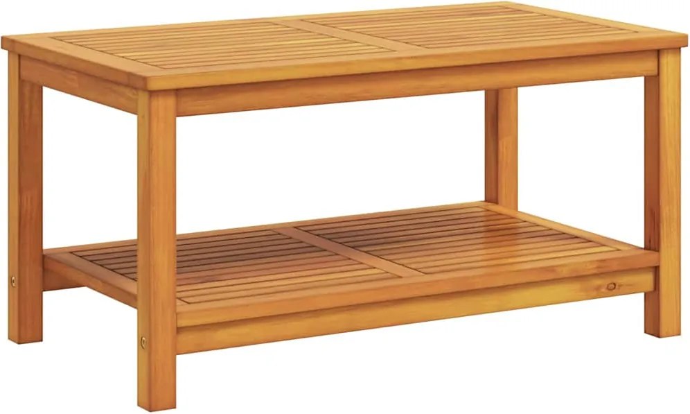 vidaXL Oldal asztal Barna 90 x 50 x 45 cm Tömör Akácfa