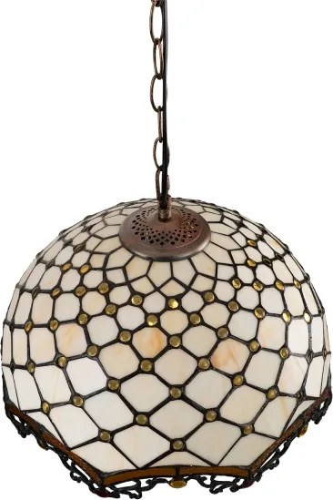 BRILAGI - Tiffany vitrázs csillár láncon IVORY 1xE27/60W/230V Ø 40 cm