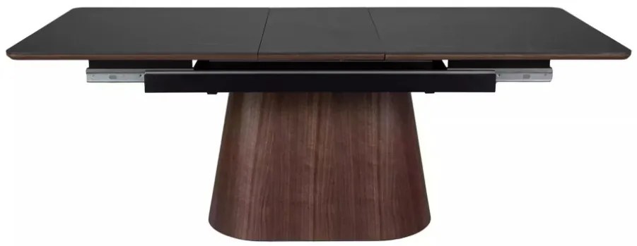 Monaco bővíthető étkezőasztal fekete/dió 160-200cm